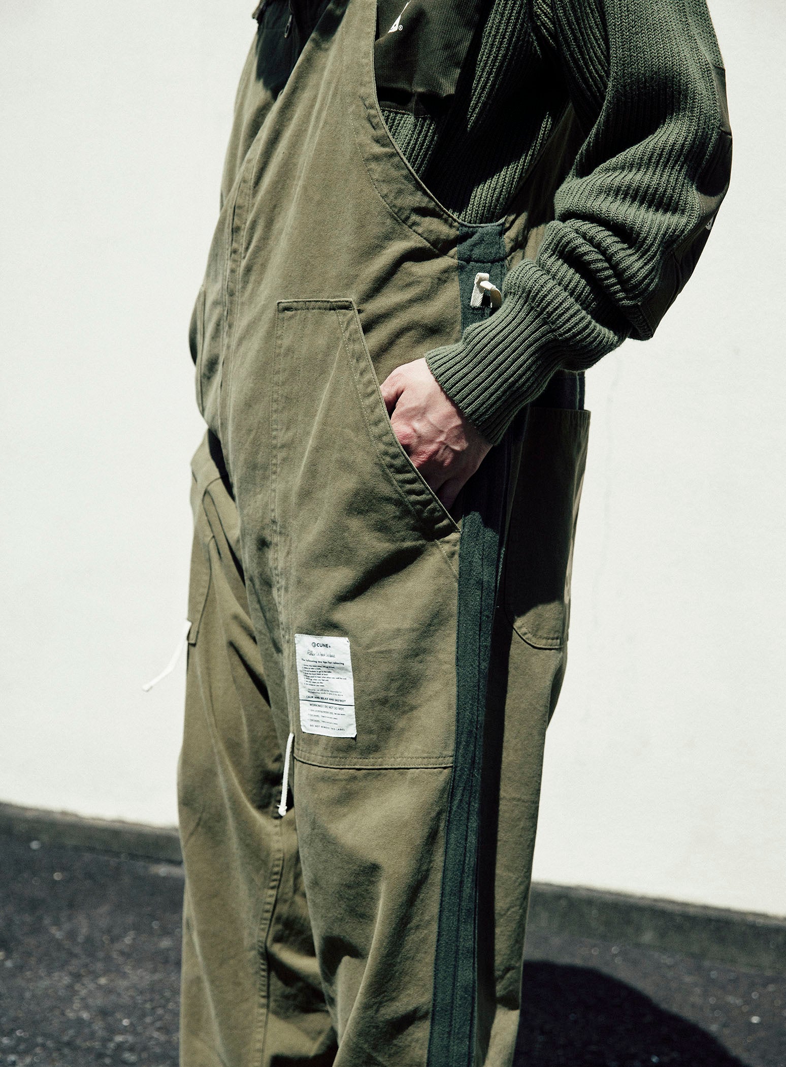 CUNE RELAX WORK WEARミリタリー風オーバーオール