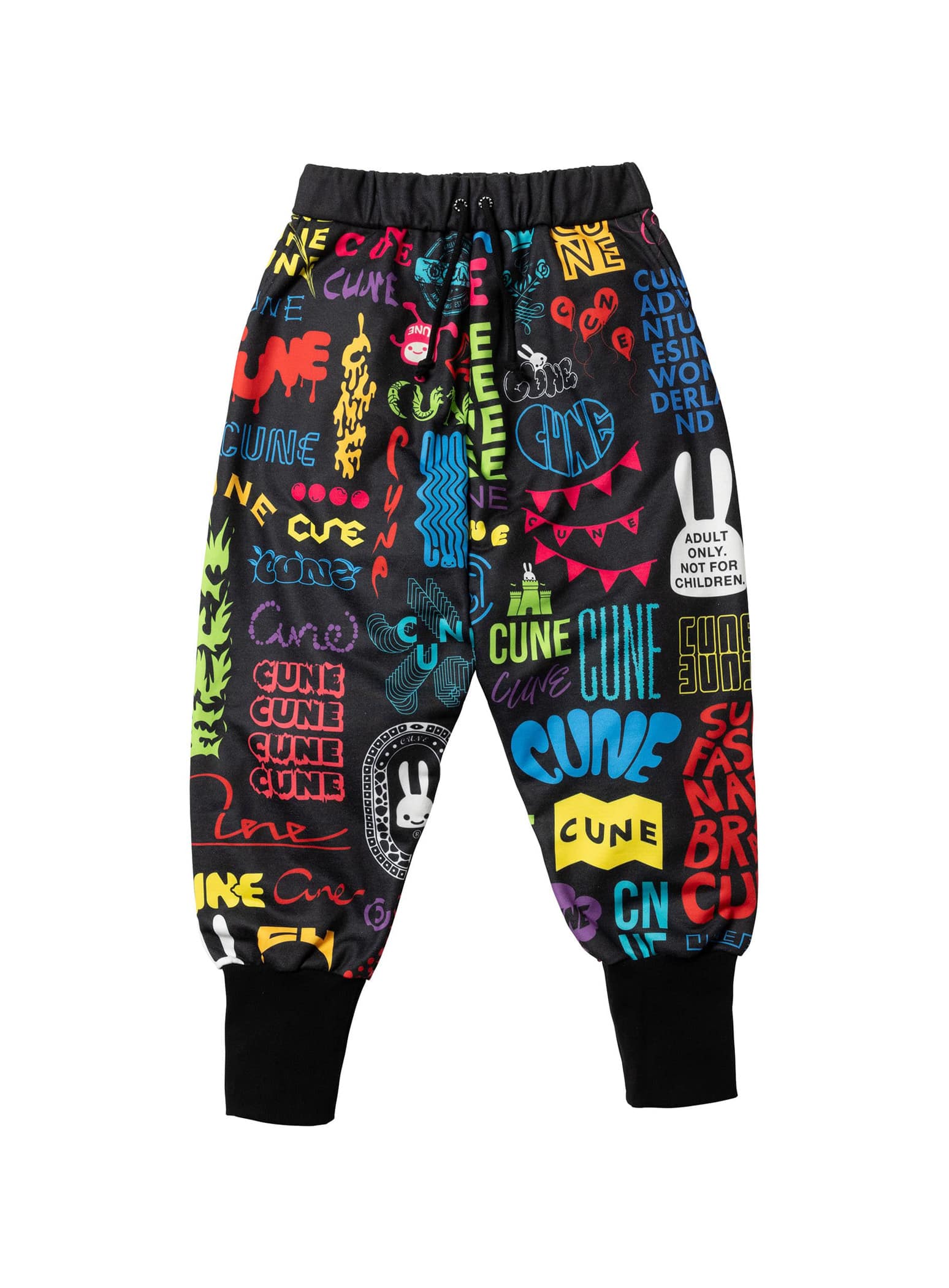 CUNE 30th ANNIVロゴたくさんサルエルパンツ　試着のみ 30th ANNIV ロゴたくさんサルエルパンツ – CUNE