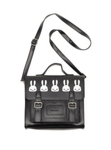 合皮の四角いフラップバッグ S