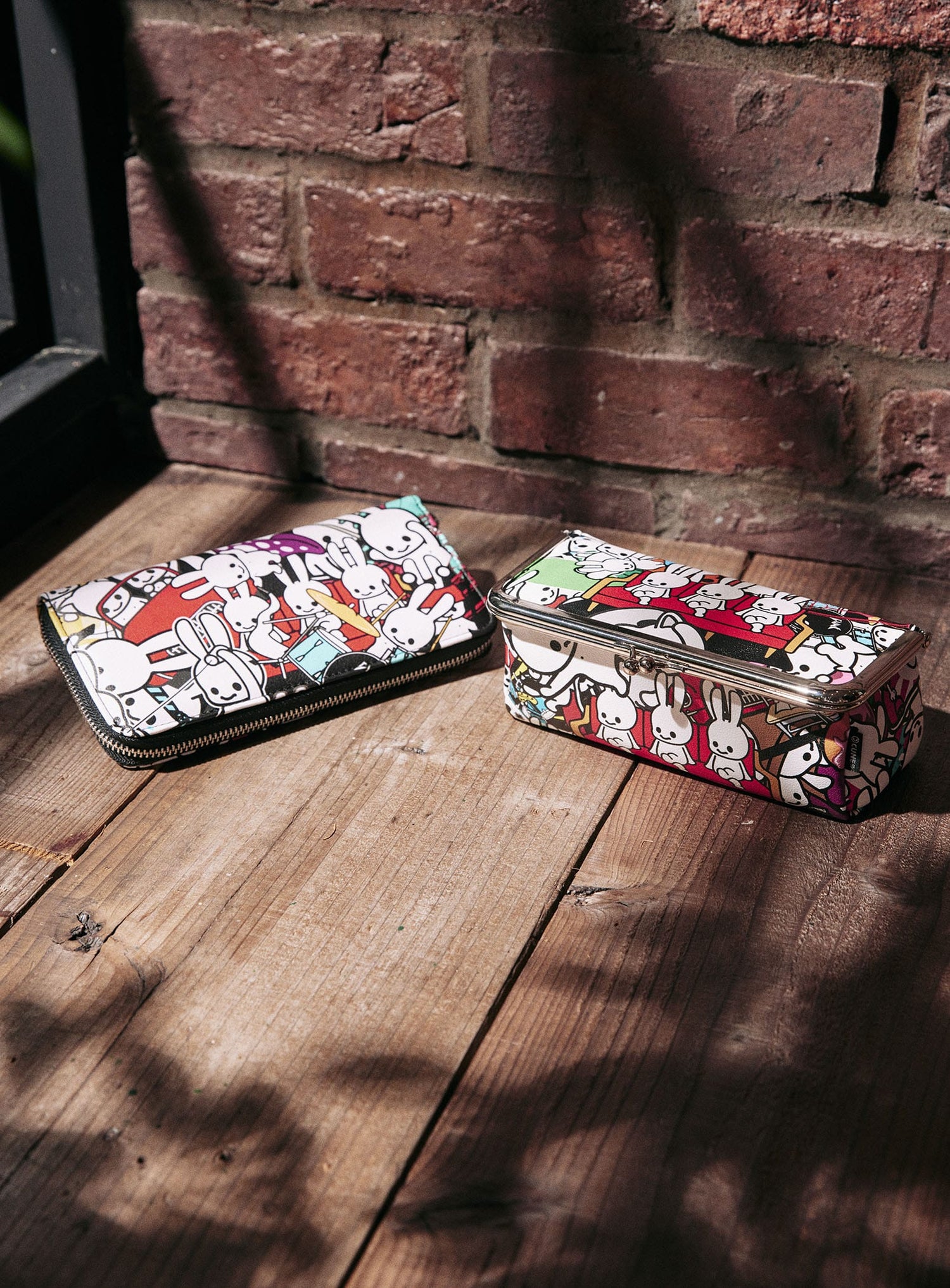 うさちゃんいっぱいプリントロングウォレット