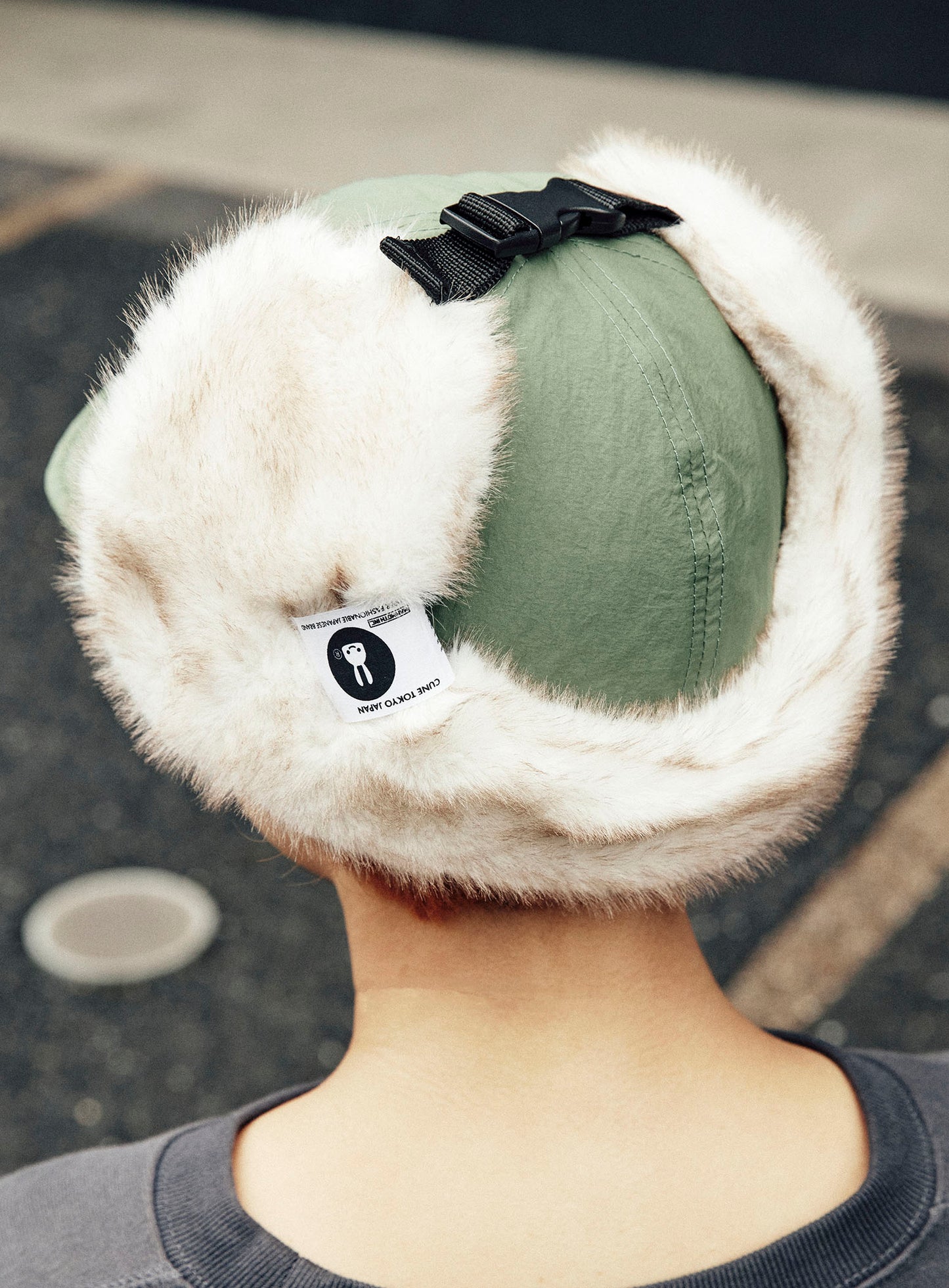 ファー耳あてパイロットキャップ