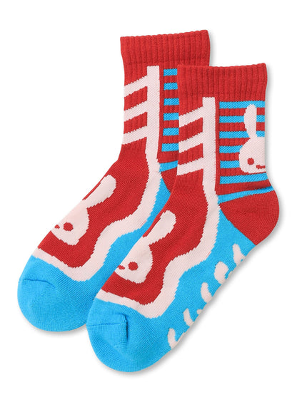 CUNEショートソックス アキレスボーダー