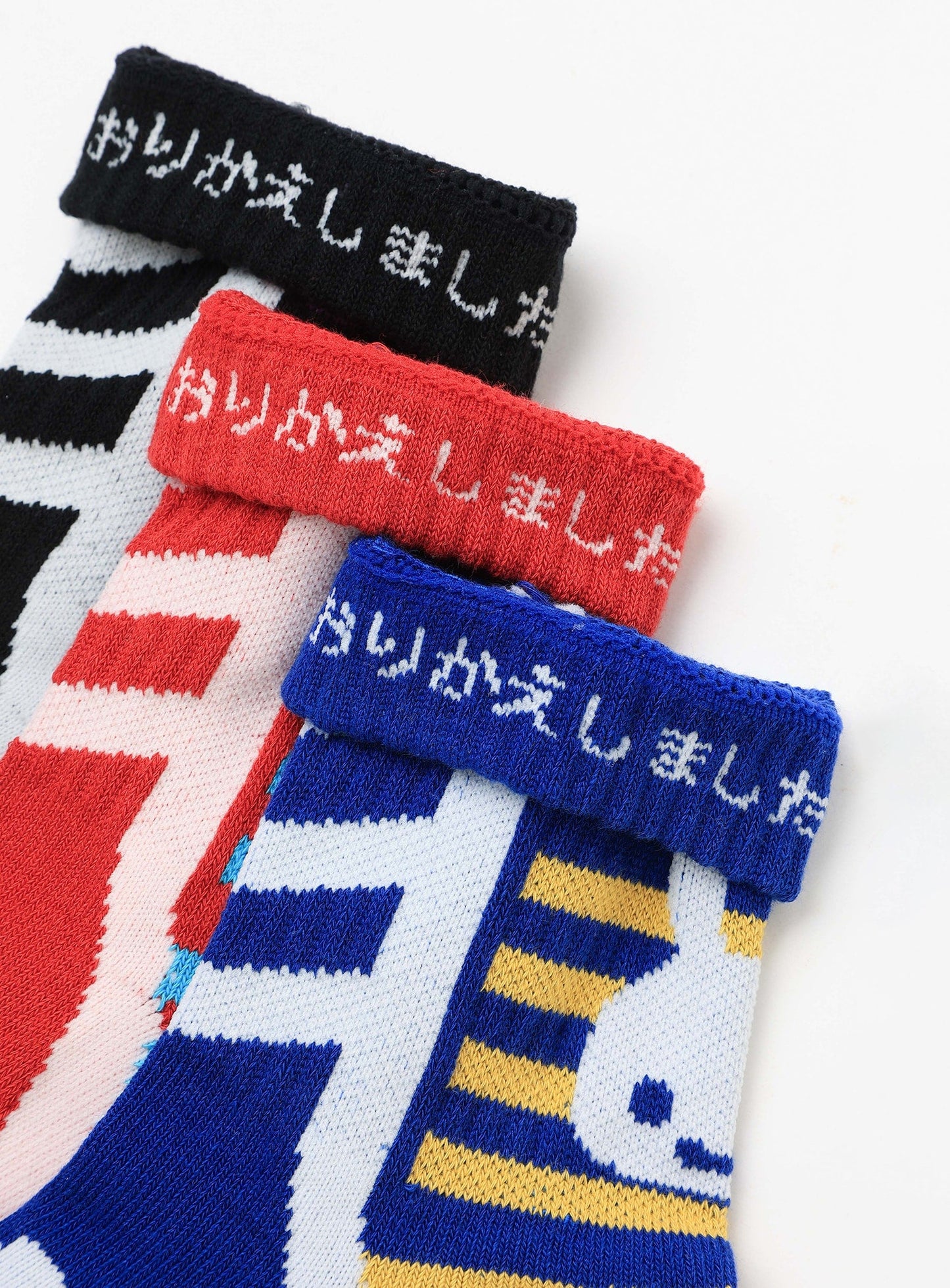 CUNEショートソックス アキレスボーダー