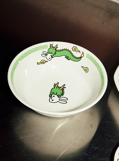 りゅうちゃんとウサギのラーメンどんぶり