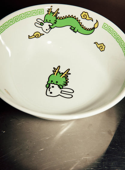りゅうちゃんとウサギのラーメンどんぶり