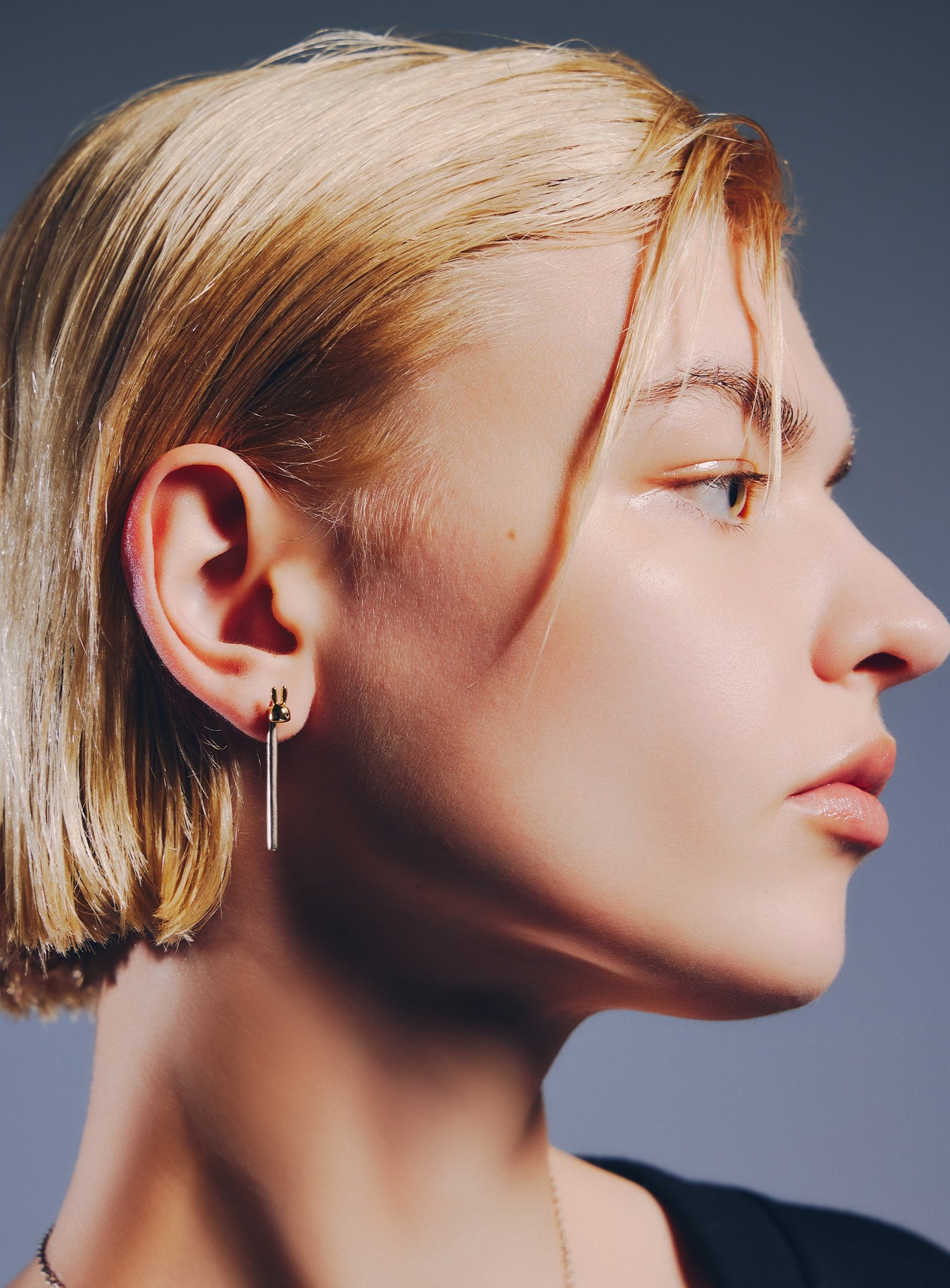 コンビカラーウサギピアス 2P