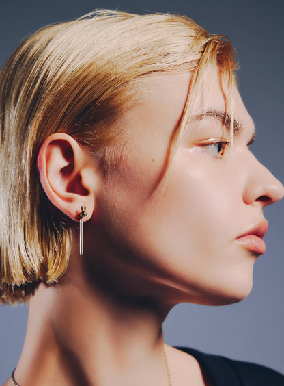 コンビカラーウサギピアス 2P