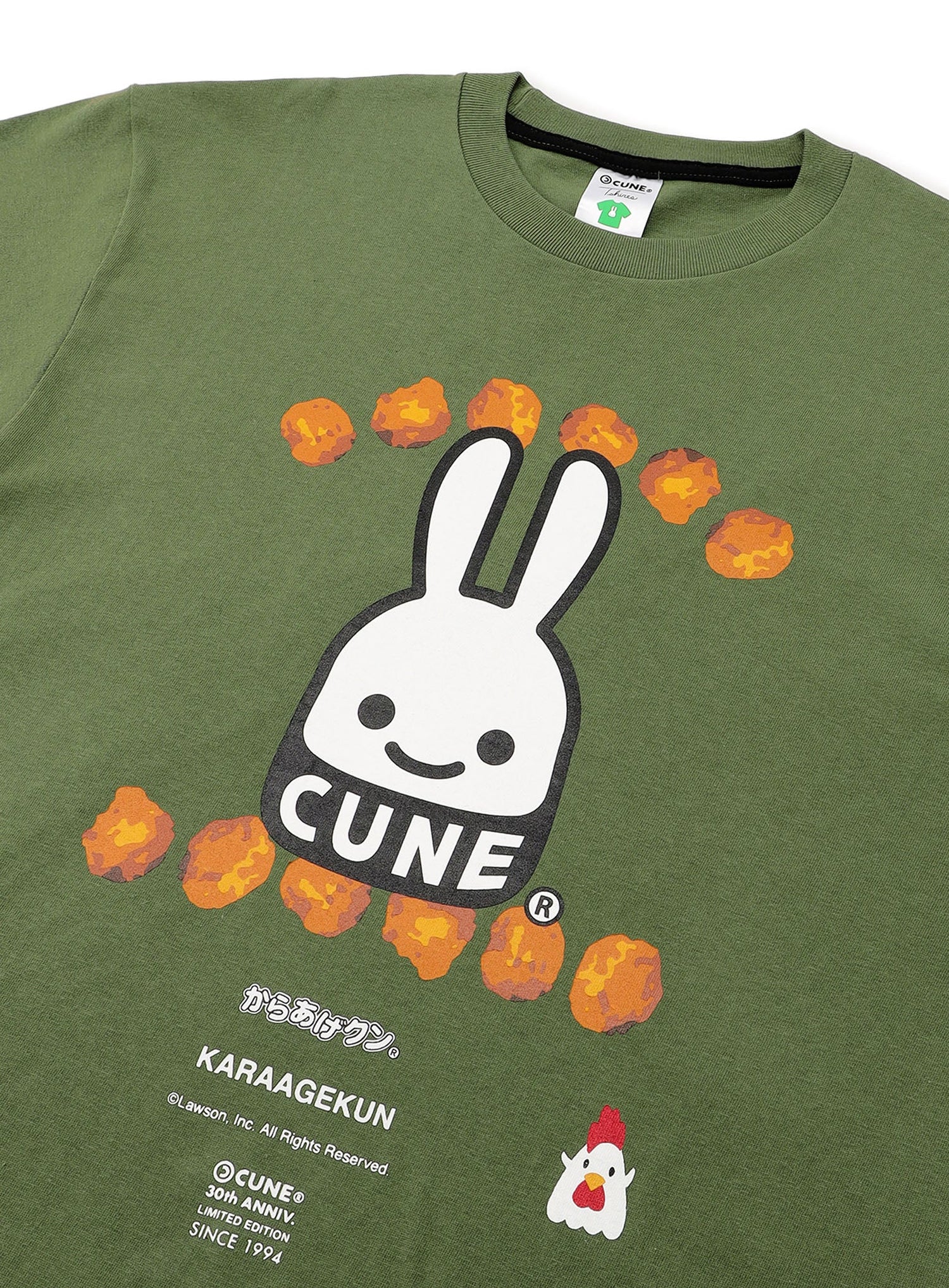 30th ANNIV T-SHIRTS からあげクンとCUNEウサギ