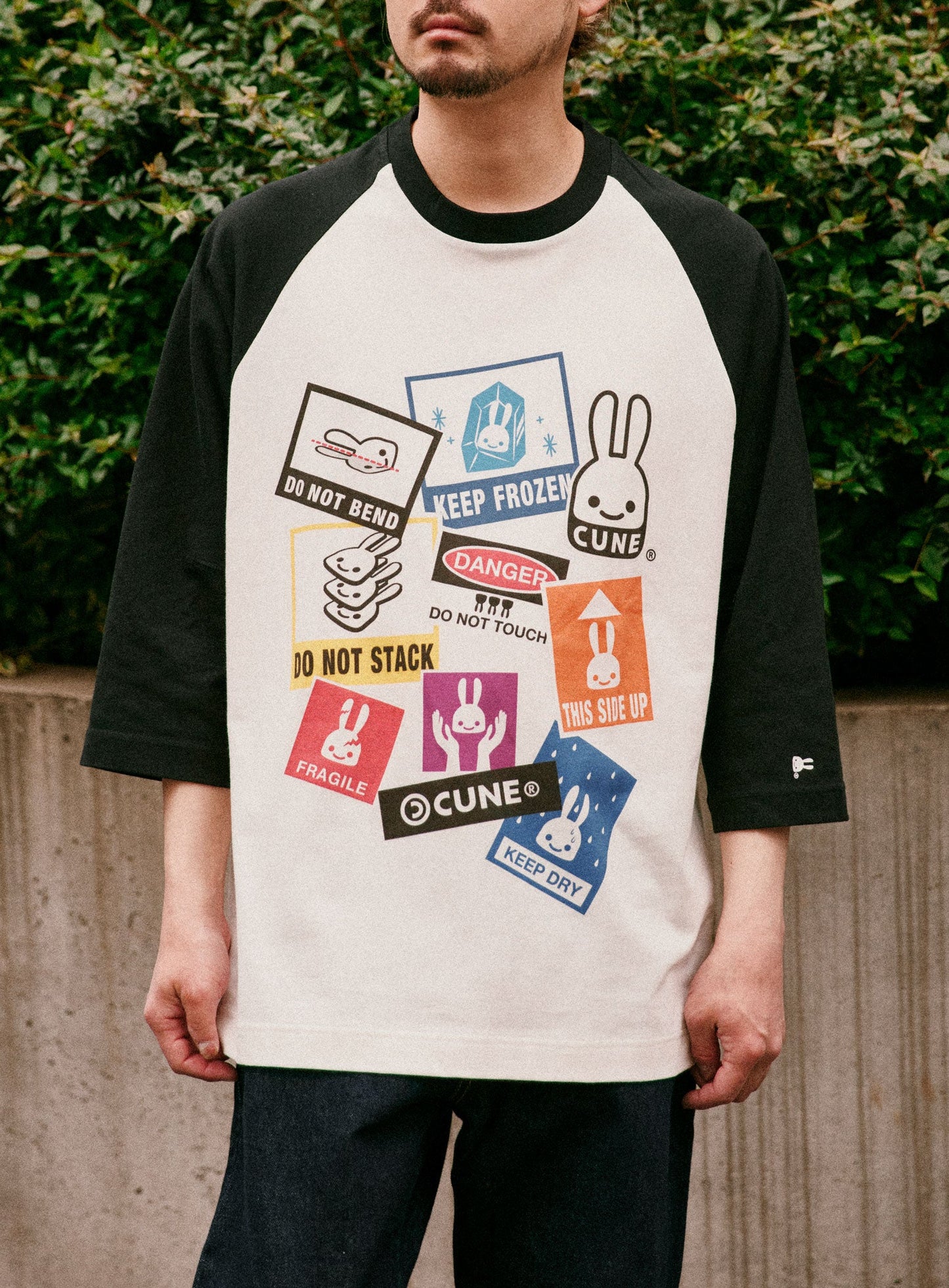 ラグランTシャツ 荷札シール