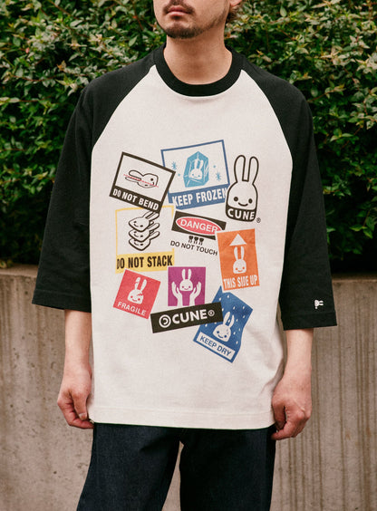 ラグランTシャツ 荷札シール