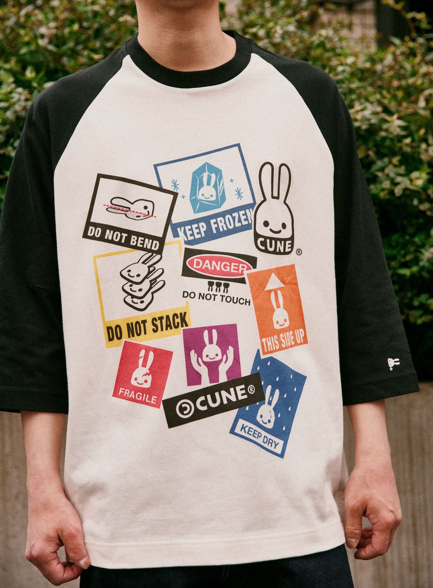 ラグランTシャツ 荷札シール