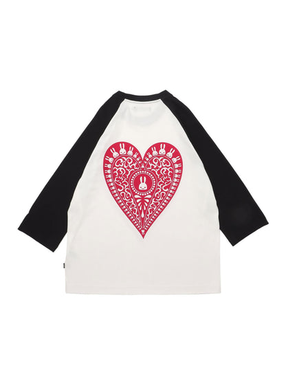 ラグランTシャツ ハート