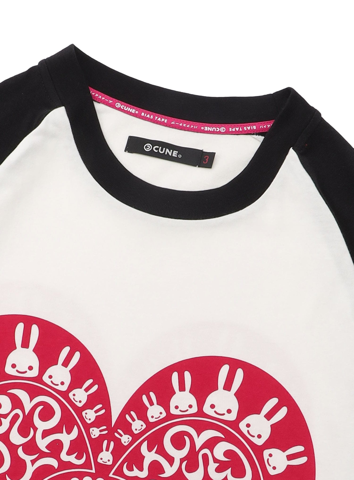 ラグランTシャツ ハート