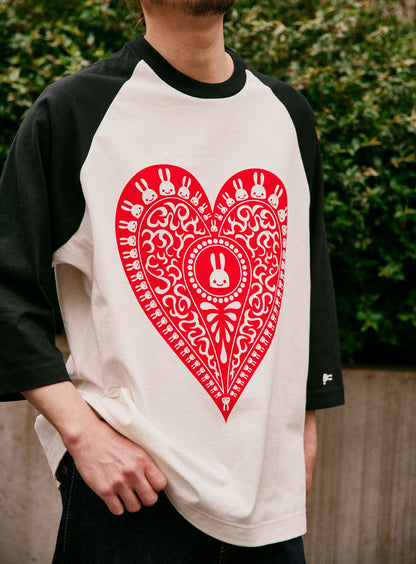 ラグランTシャツ ハート