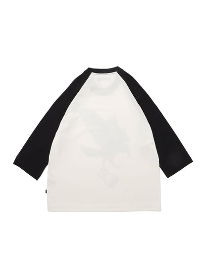 ラグランTシャツ カラス