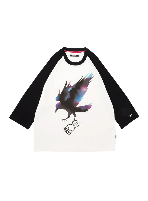 ラグランTシャツ カラス