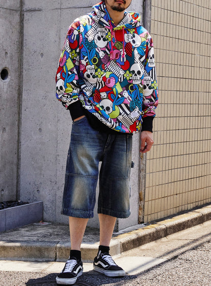 フラワードクロ パーカー