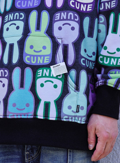 CUNEウサギ総柄パーカー