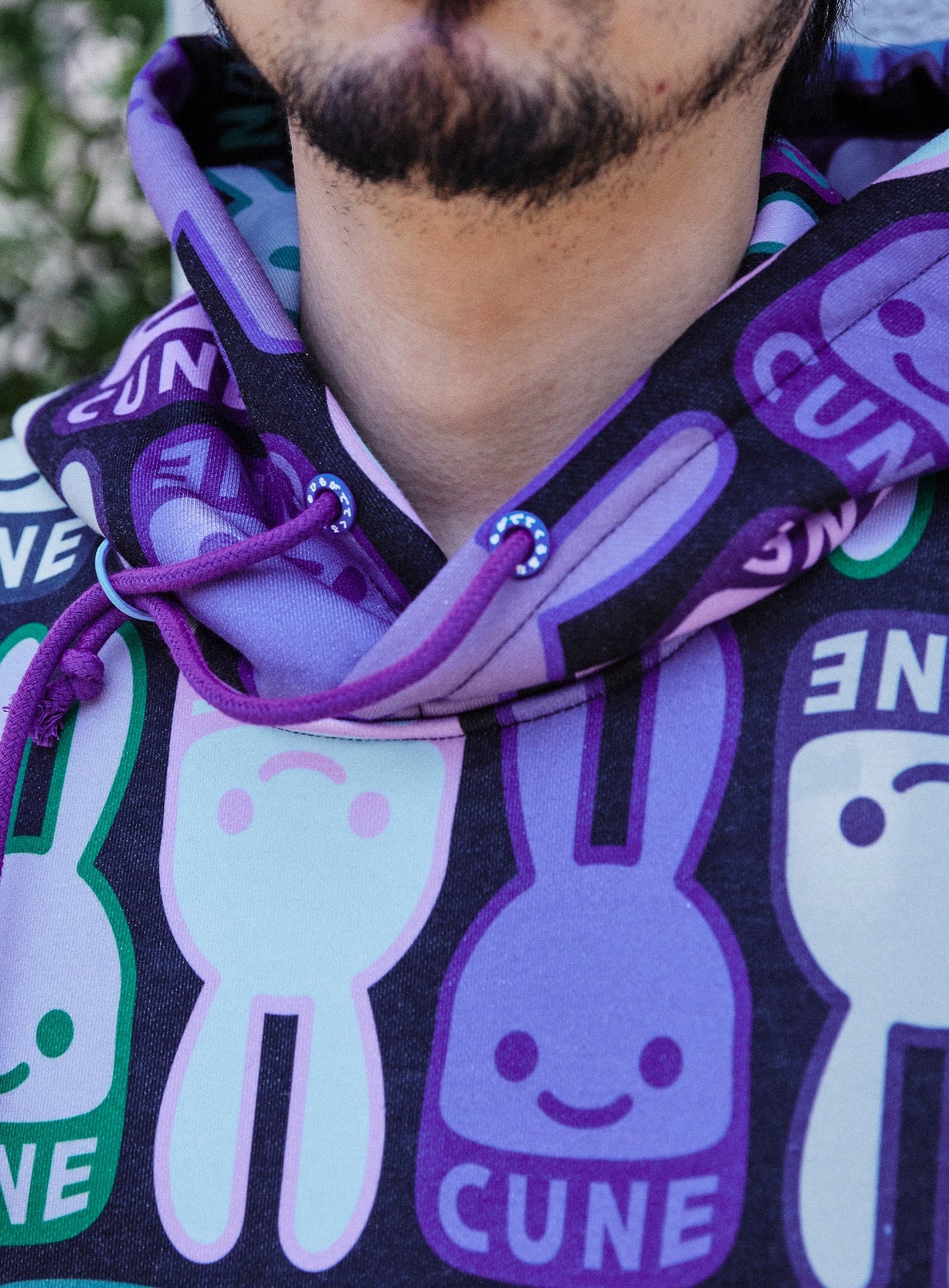 CUNEウサギ総柄パーカー