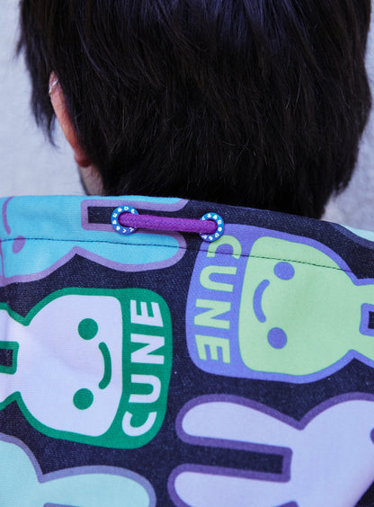 CUNEウサギ総柄パーカー