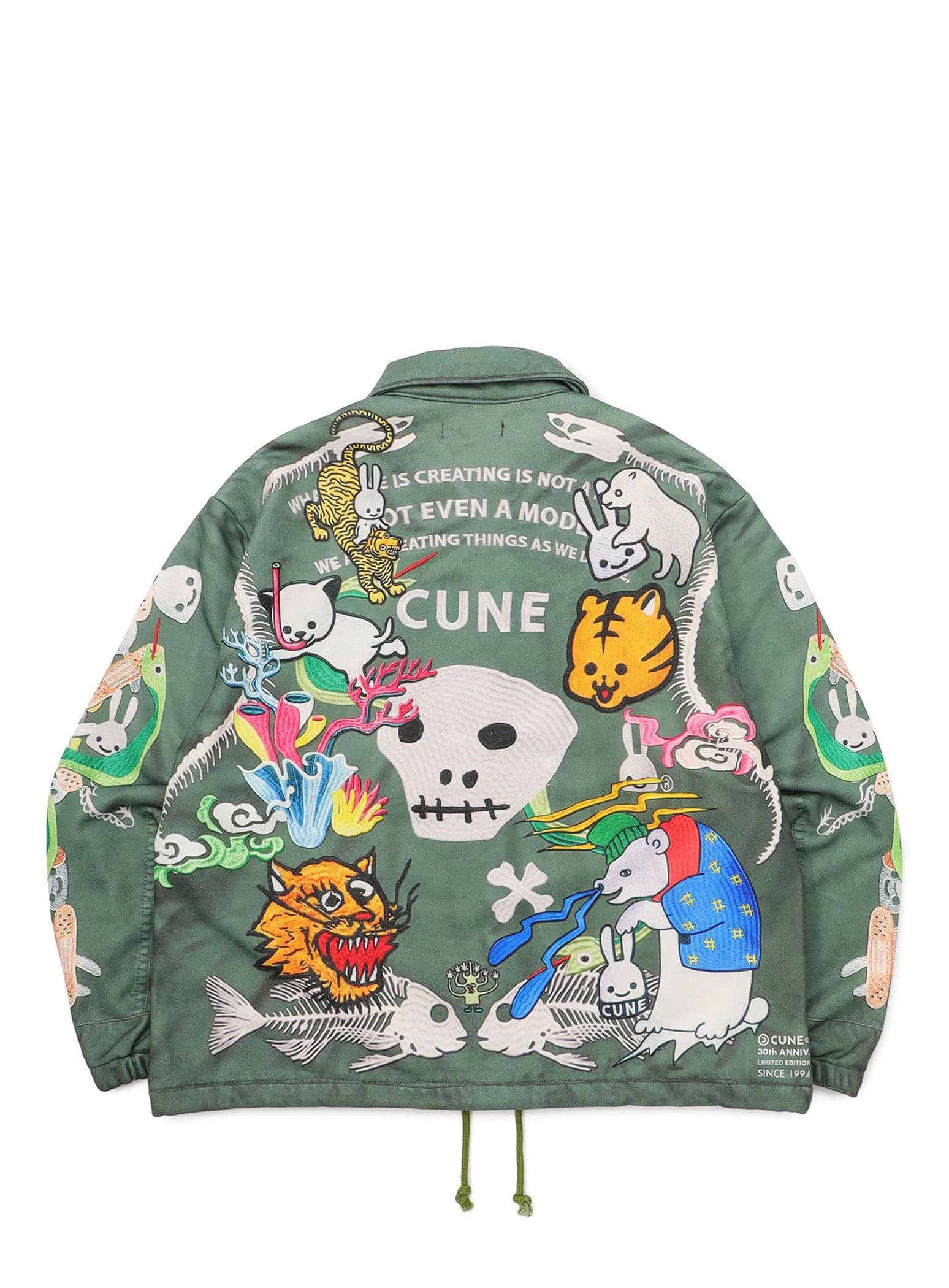 30th ANNIV ベトジャンプリントのスウェットコーチジャケット – CUNE