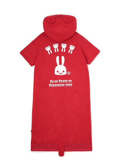 耳付きフグフグポケットパーカーワンピース