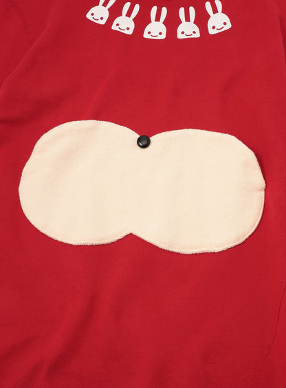 耳付きフグフグポケットパーカーワンピース