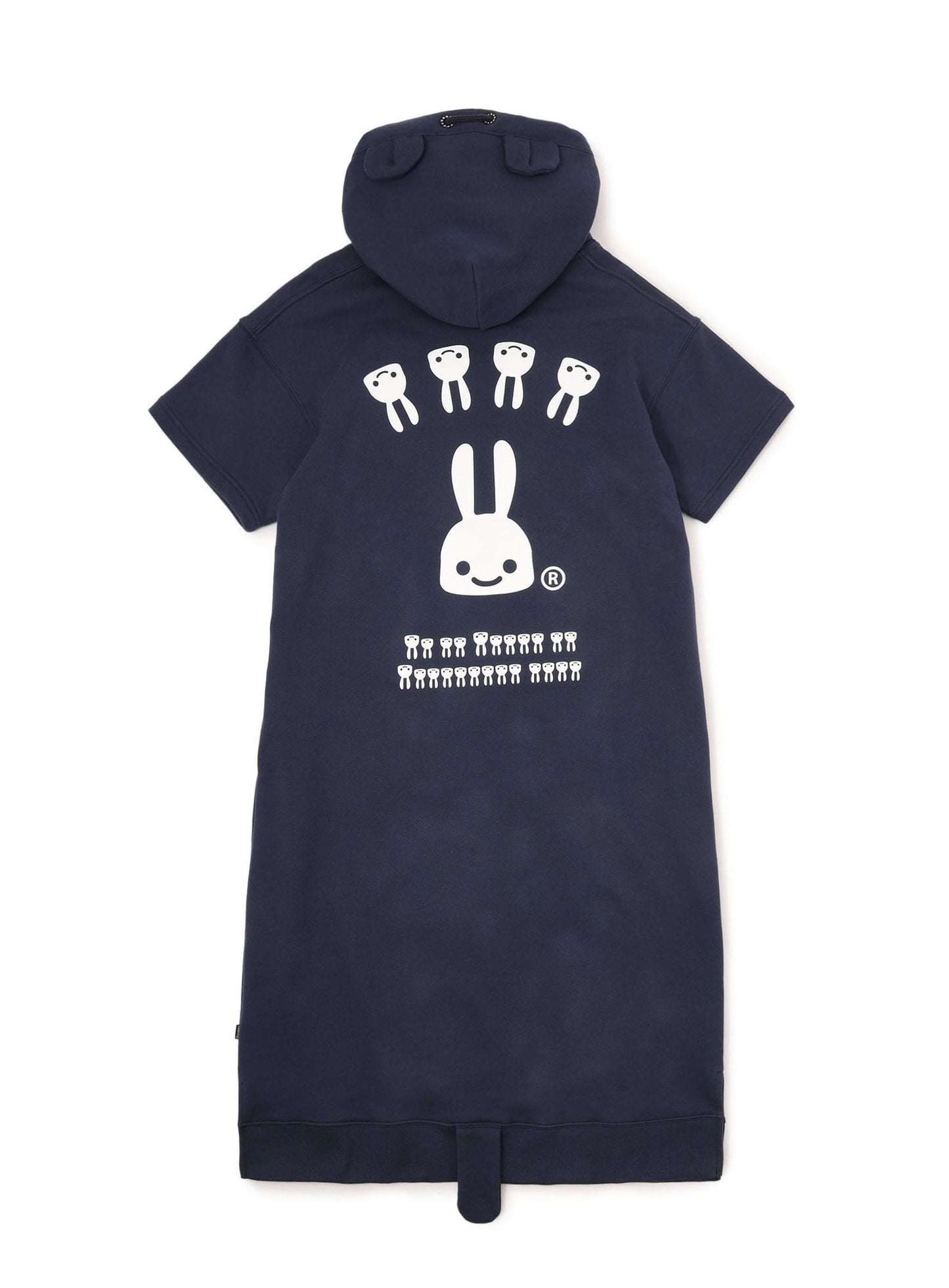 耳付きフグフグポケットパーカーワンピース