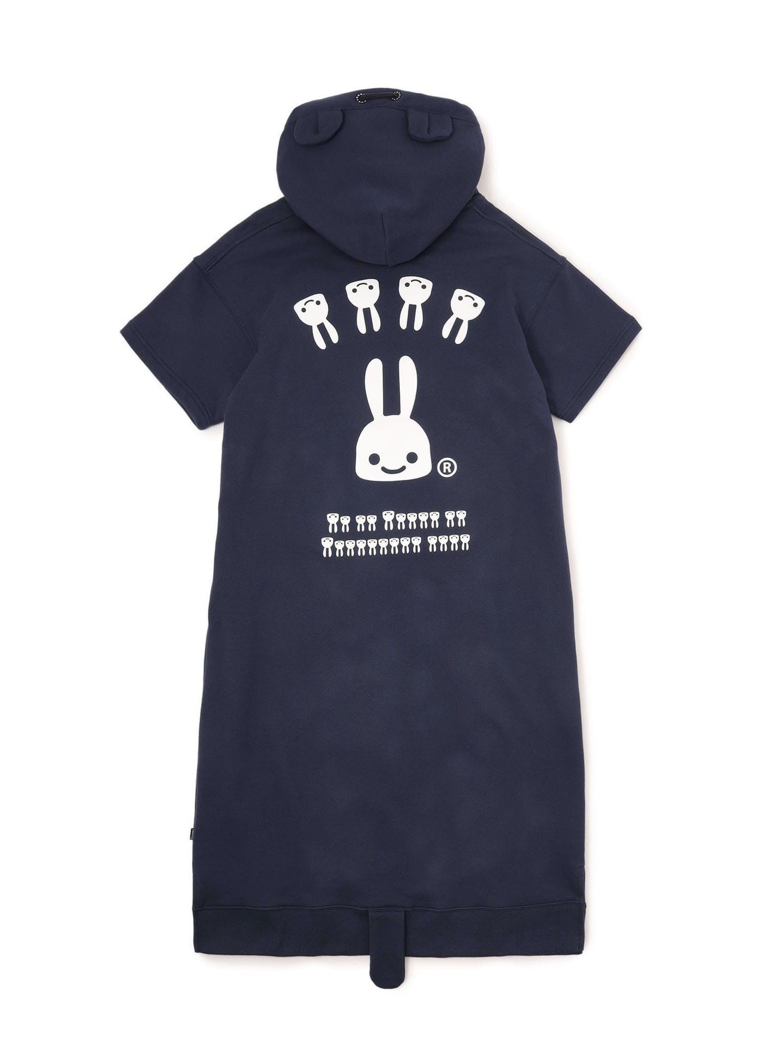 耳付きフグフグポケットパーカーワンピース