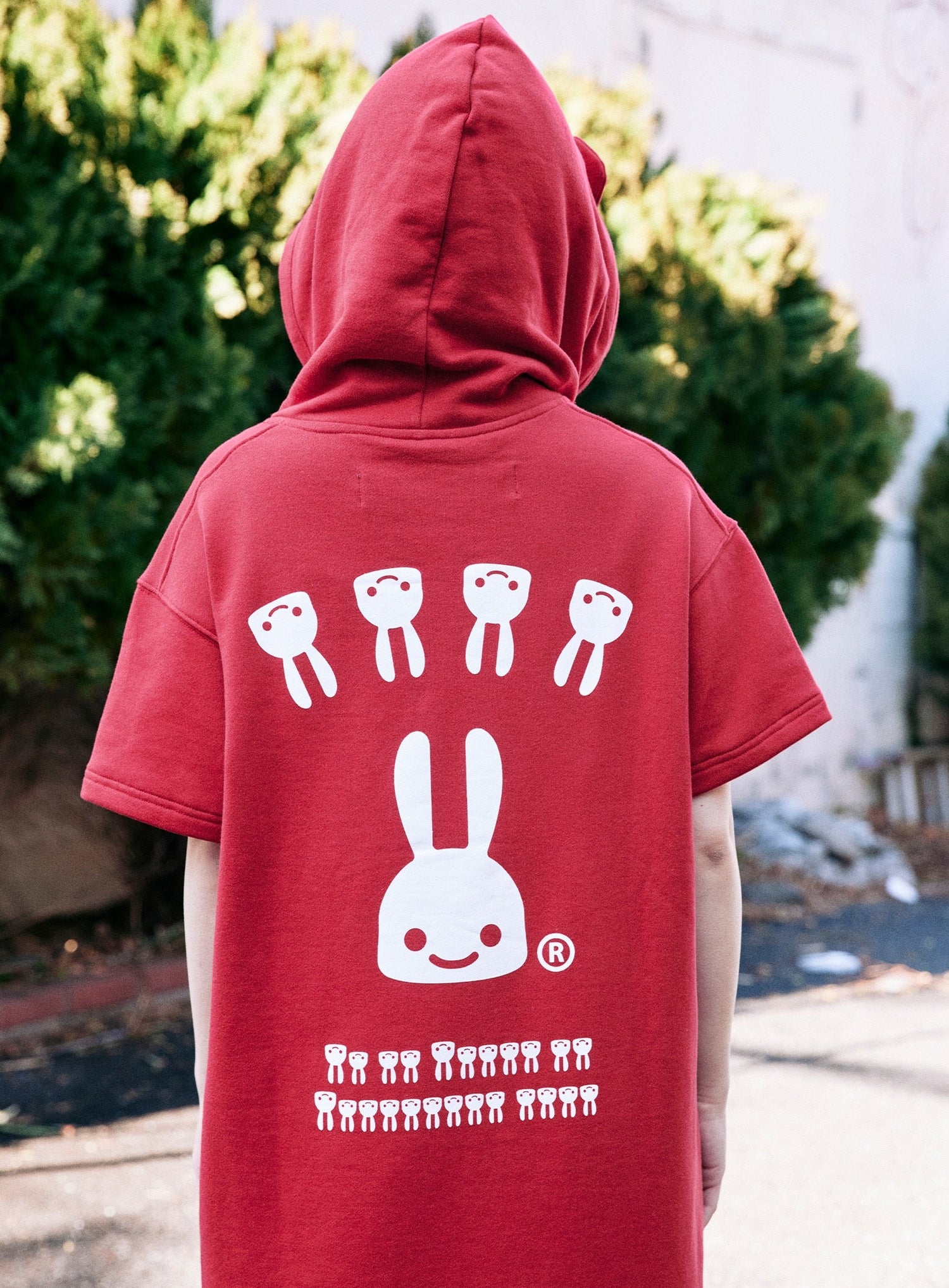 耳付きフグフグポケットパーカーワンピース