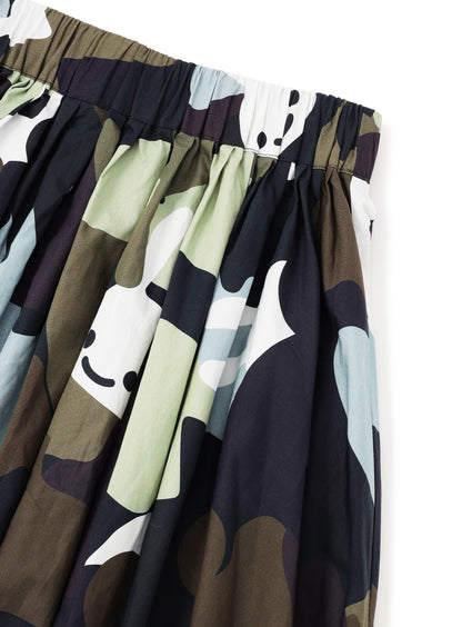 ロングギャザースカート 沼CAMO