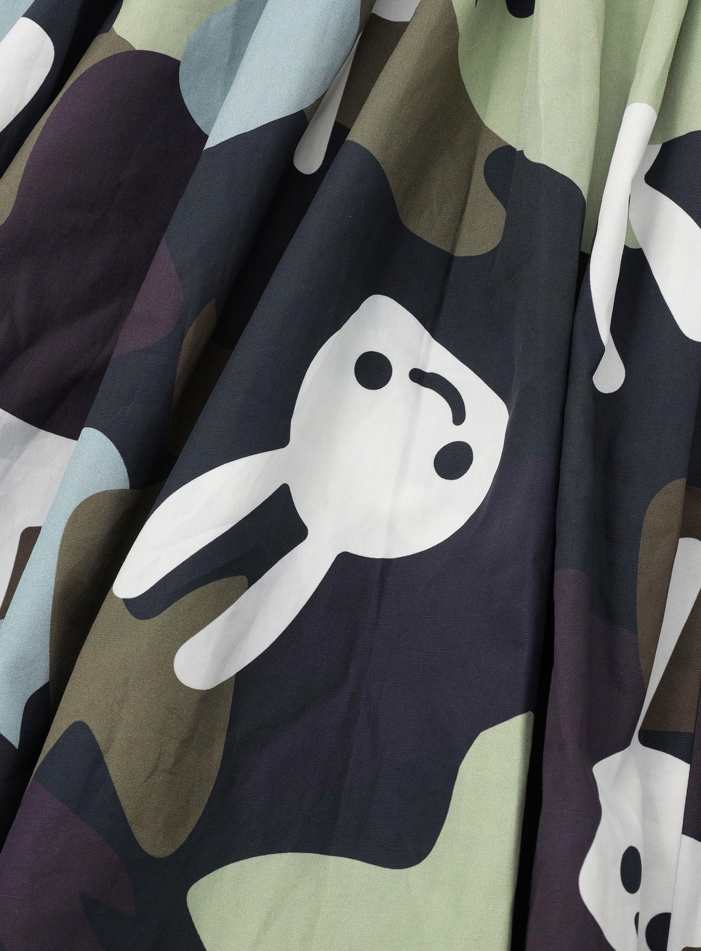 ロングギャザースカート 沼CAMO