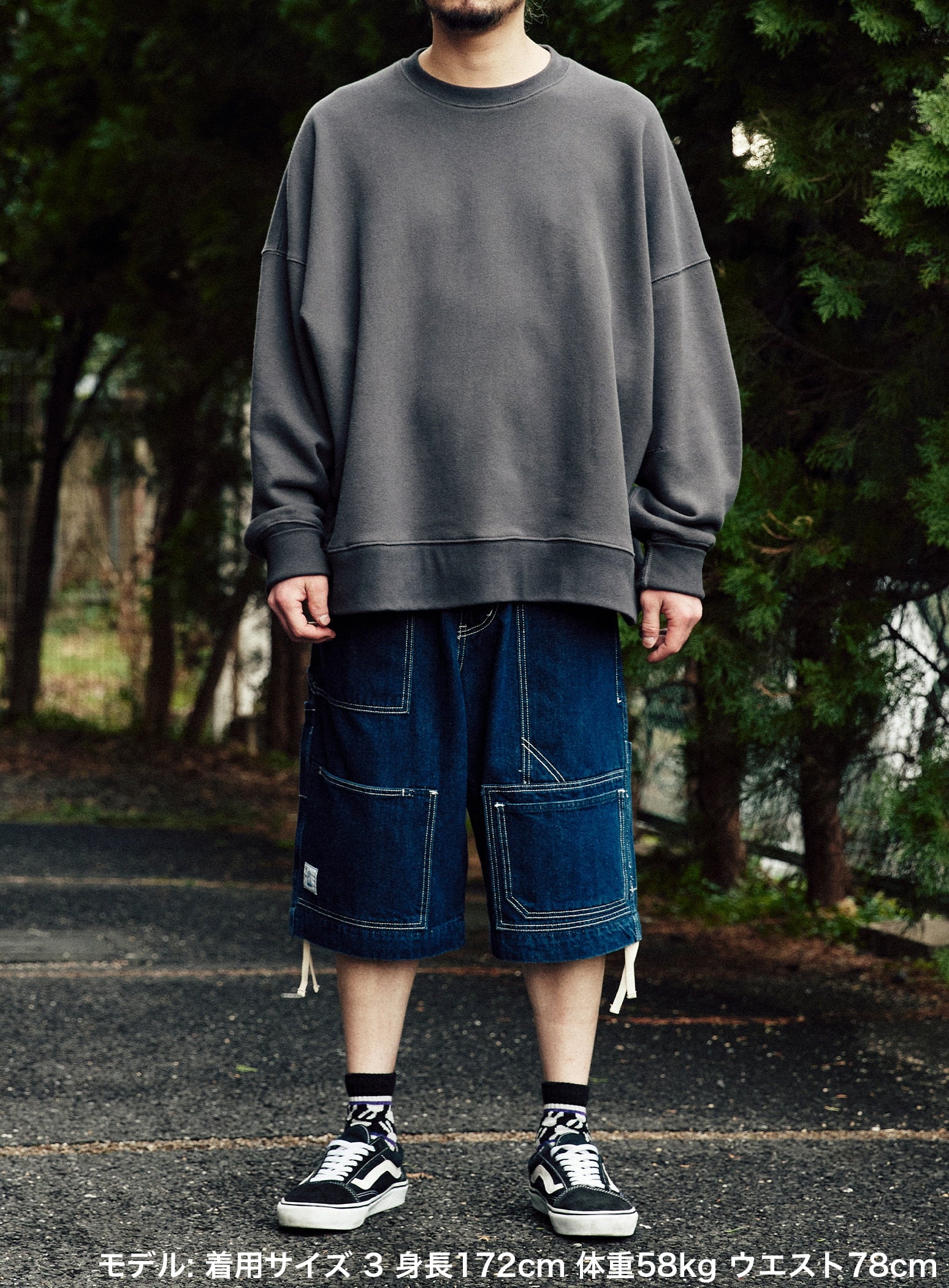 CUNE WORK ペインターショーツ デニム OW