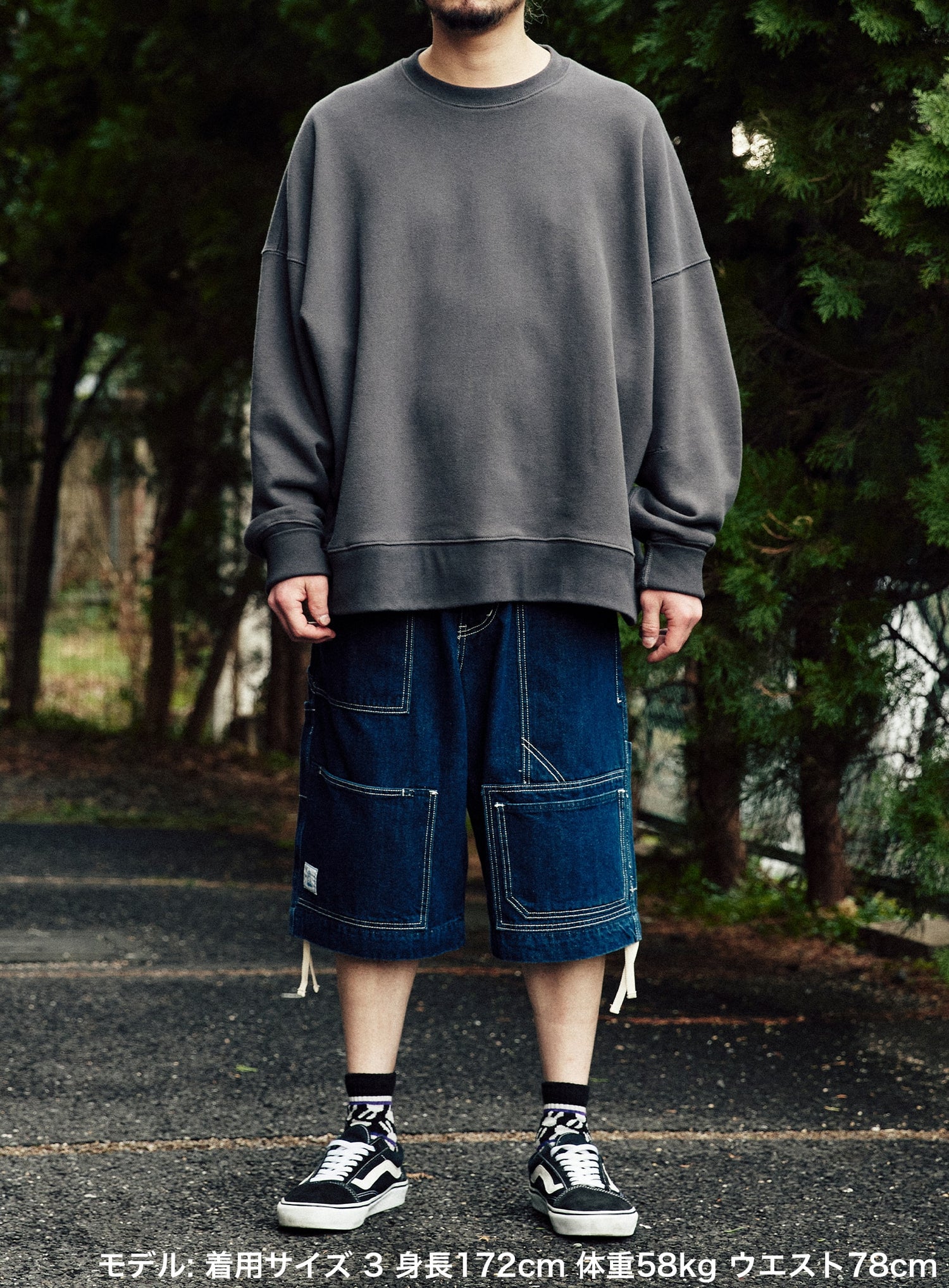 CUNE WORK ペインターショーツ デニム OW