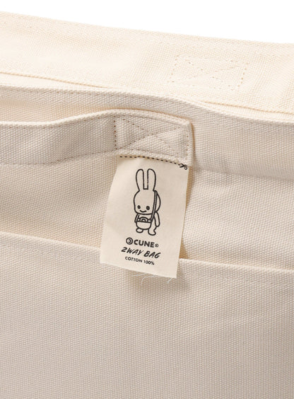 30th ANNIV プリント2WAYバッグ みどりぷよとCUNEウサギ