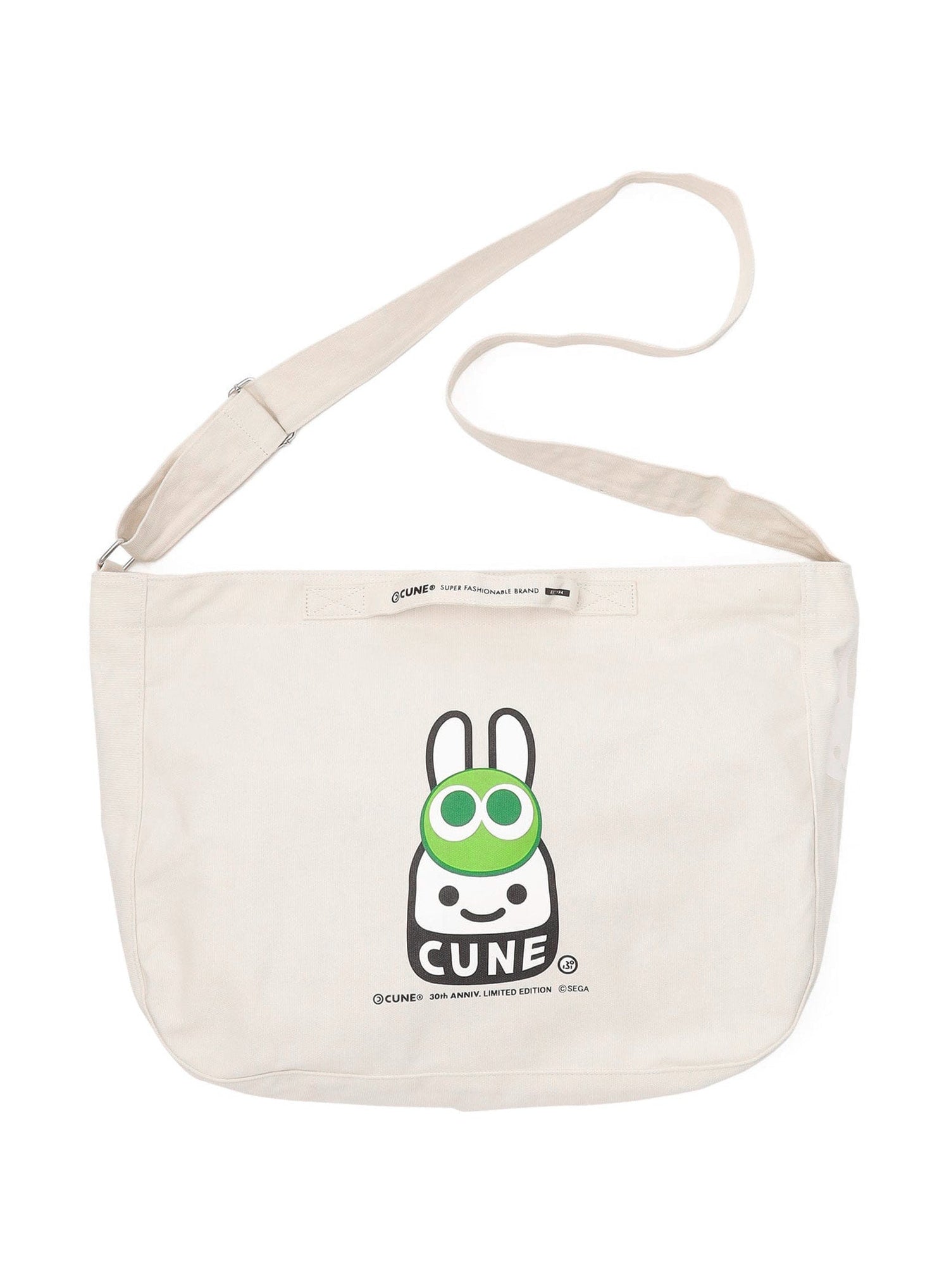 30th ANNIV プリント2WAYバッグ みどりぷよとCUNEウサギ
