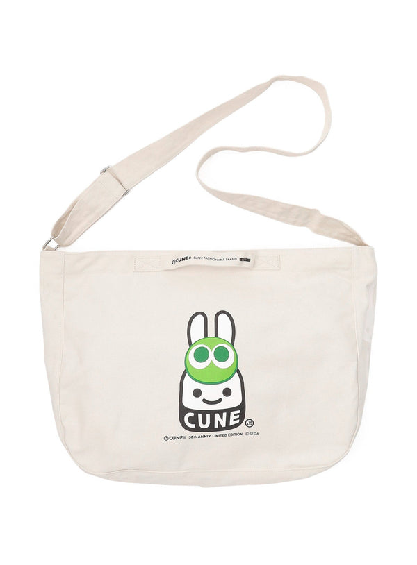 30th ANNIV プリント2WAYバッグ みどりぷよとCUNEウサギ