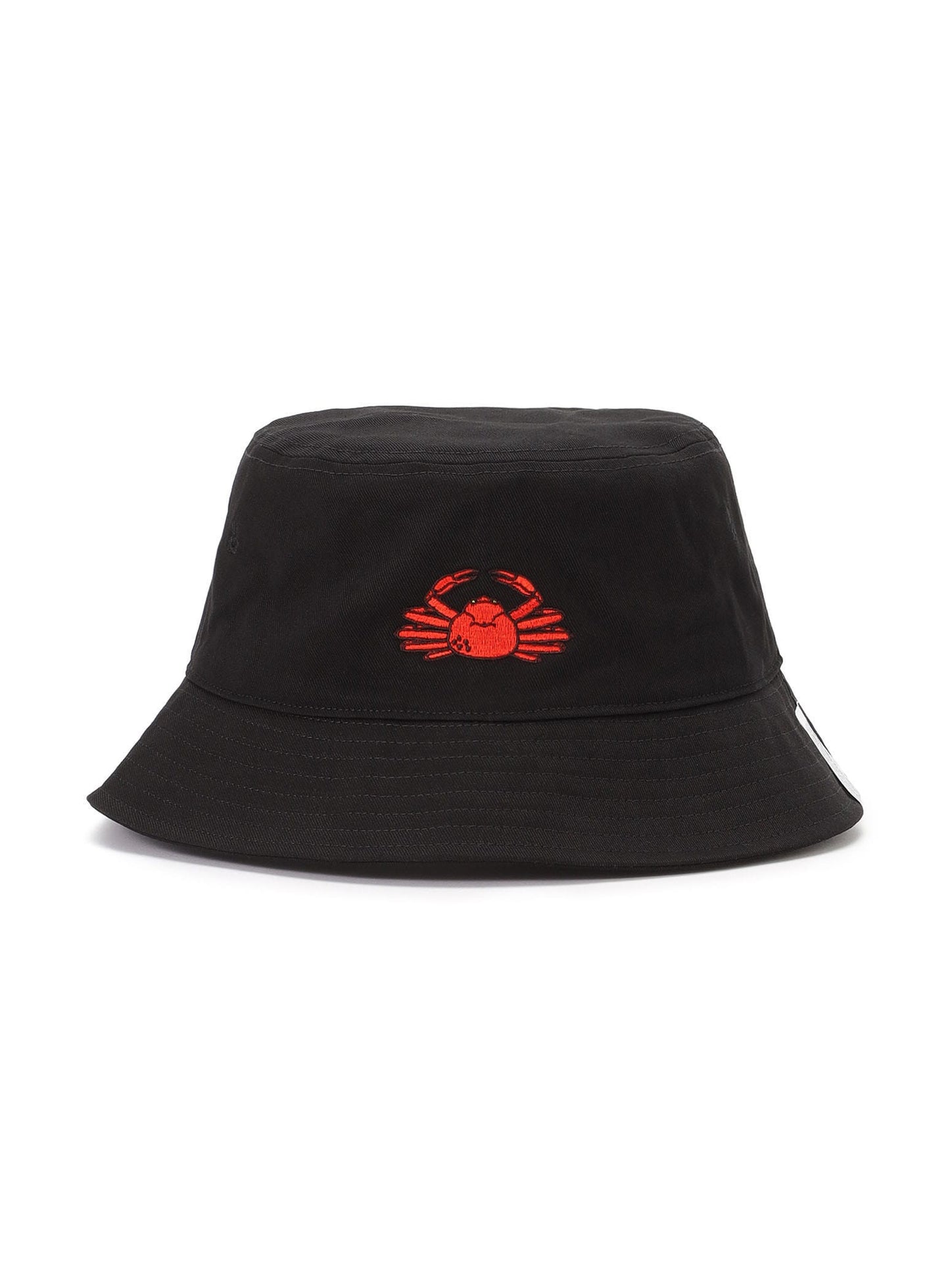 刺繍のバケットハット カニ