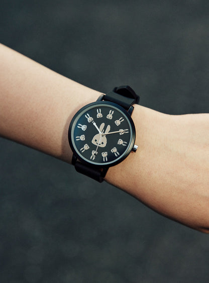 シリコンバンドウォッチ メタリックウサギ