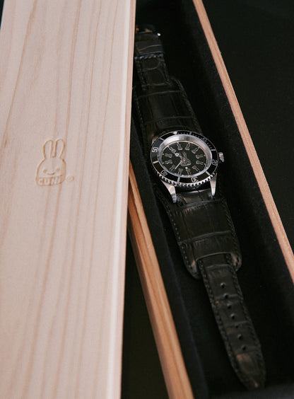 30th ANNIV CUNE CUSTOM WRIST WATCH American Alligator Belt