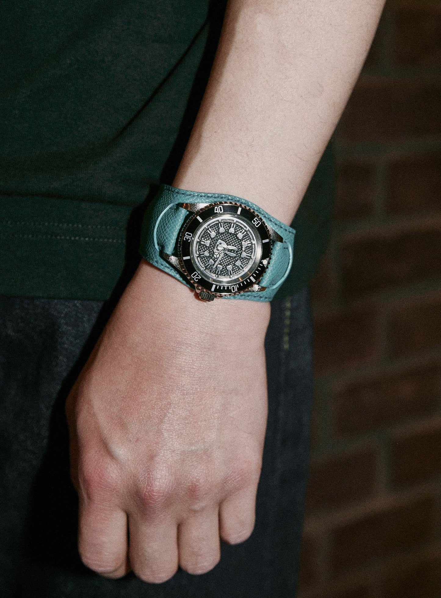 30th ANNIV CUNE CUSTOM WRIST WATCH French Calf Belt