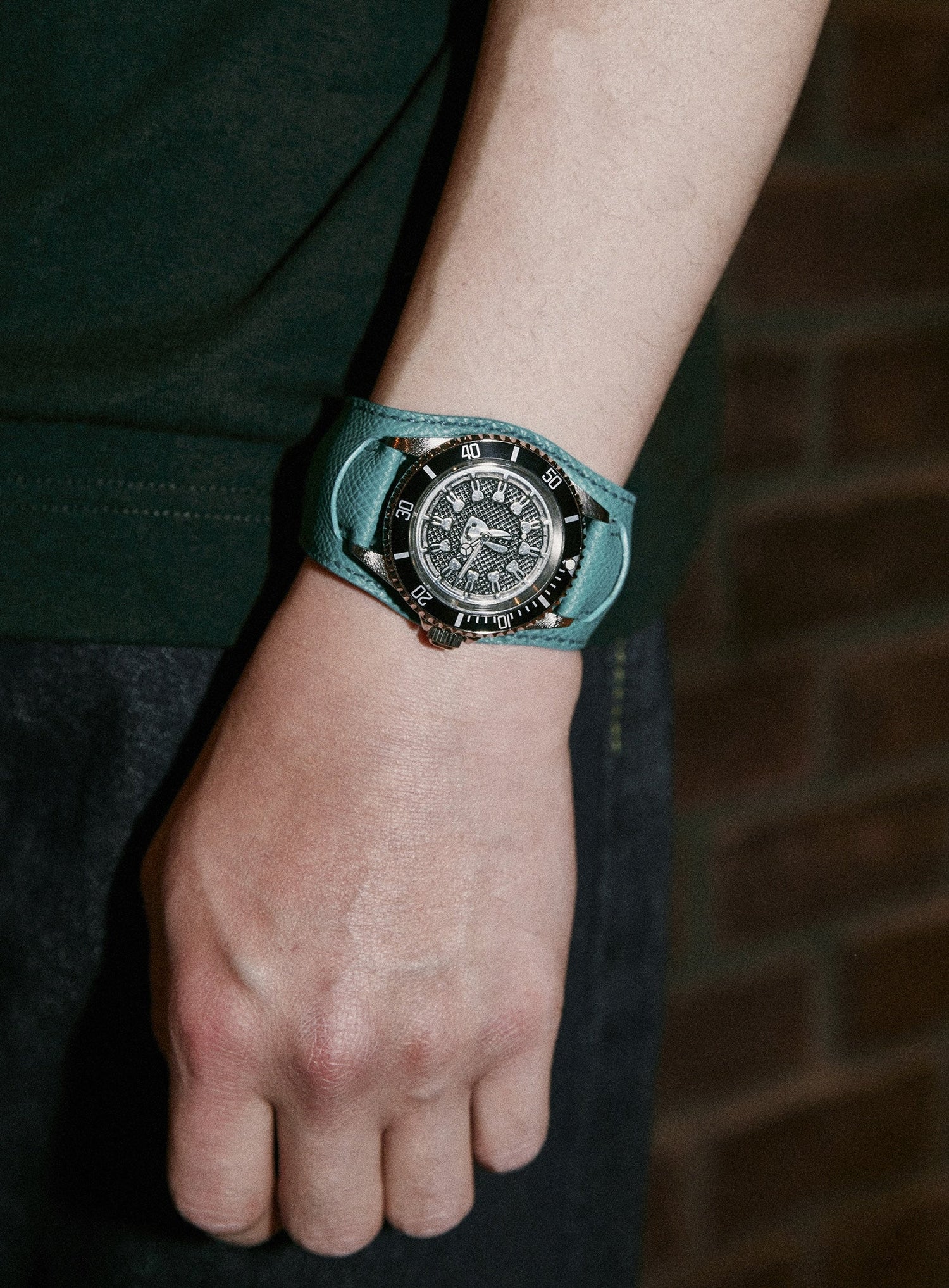 30th ANNIV CUNE CUSTOM WRIST WATCH French Calf Belt