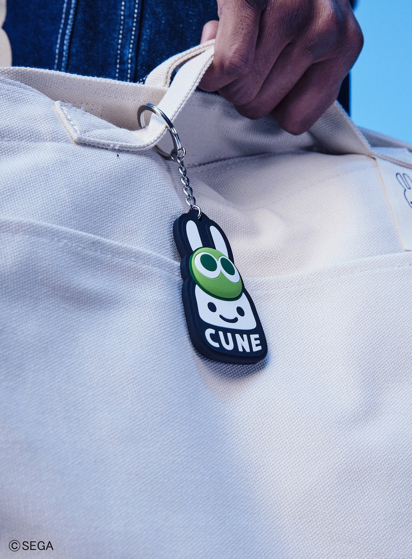 30th ANNIV ラバーキーホルダー みどりぷよとCUNEウサギ