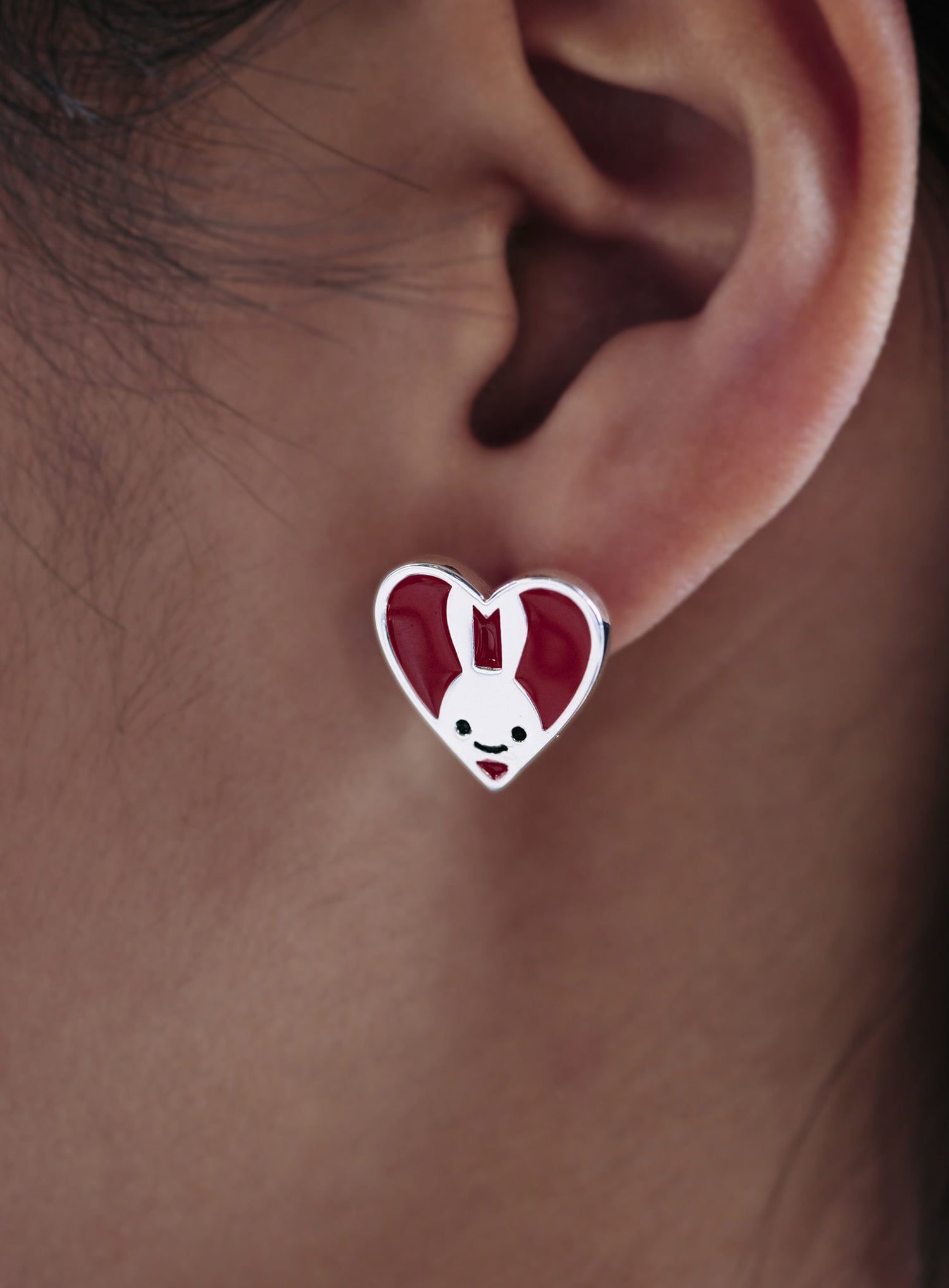 ハートウサギピアス 2P