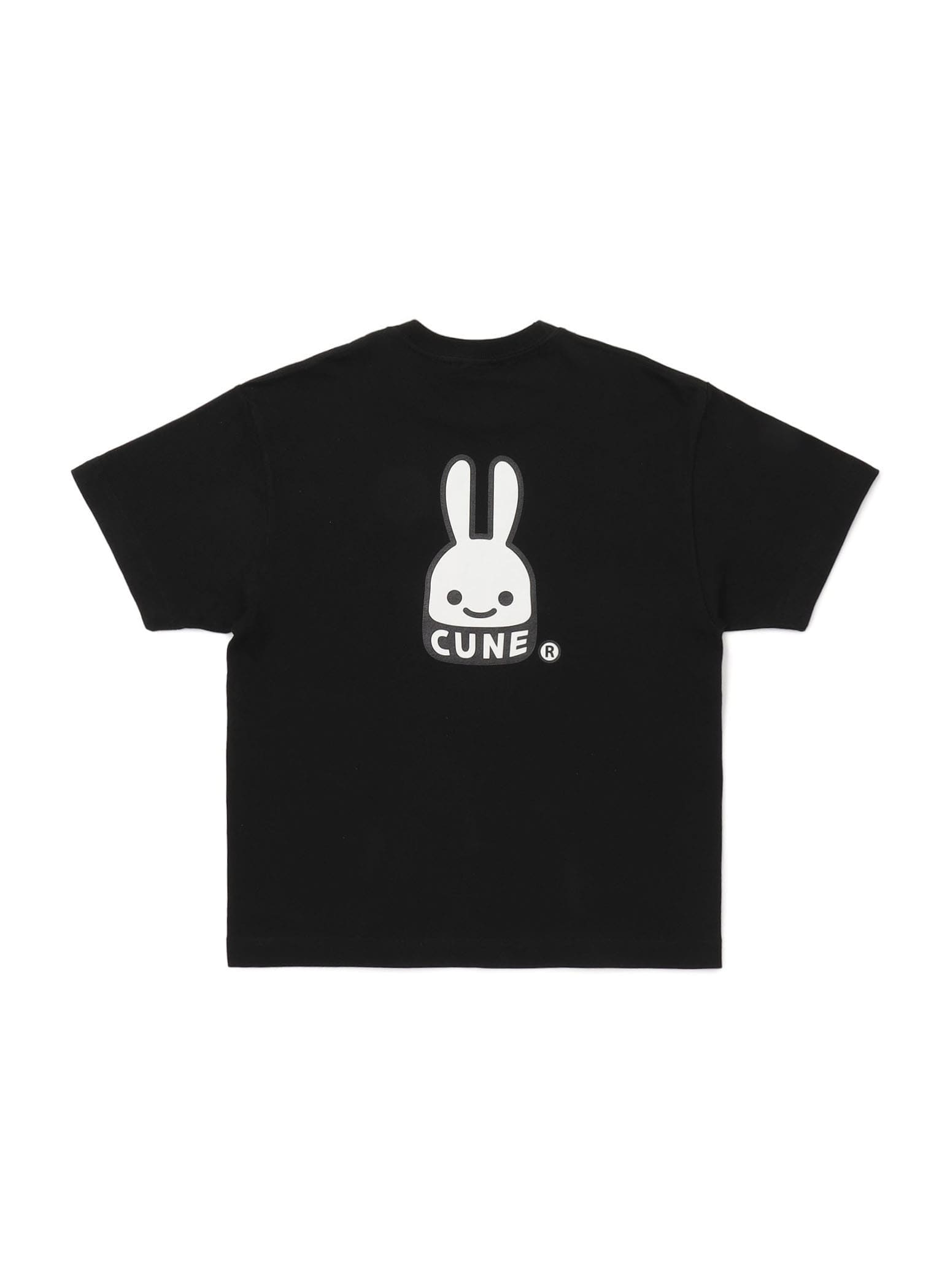 CUNE うさぎ　Tシャツ　黒 S/S Tee CUNEウサギ