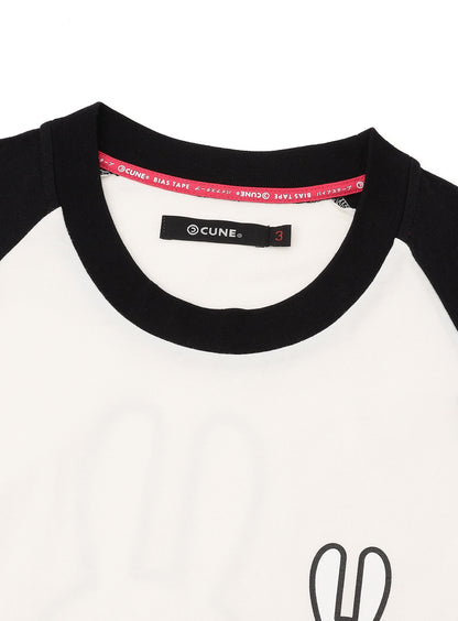 ラグランTシャツ CUNEウサギ