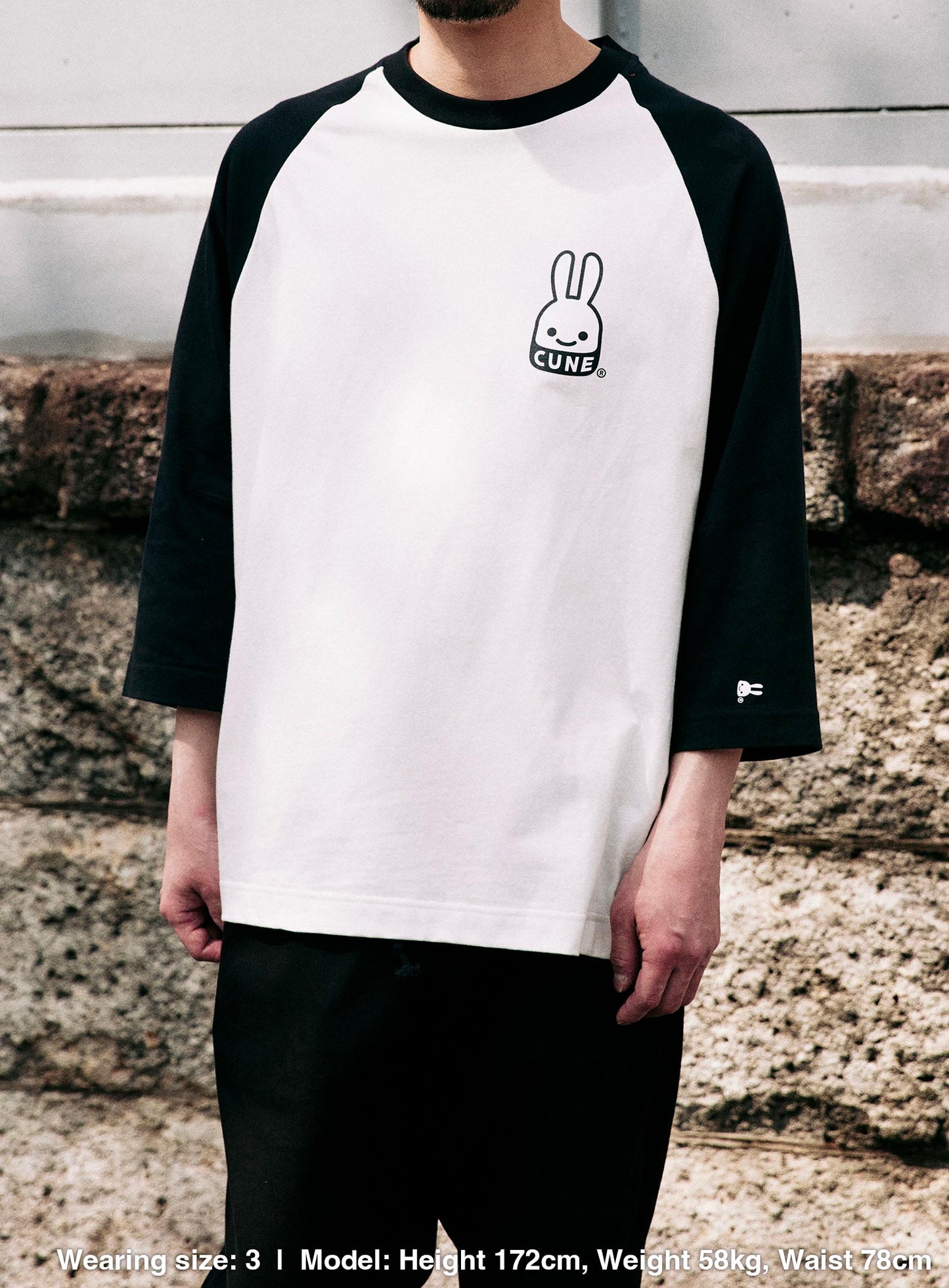 ラグランTシャツ CUNEウサギ