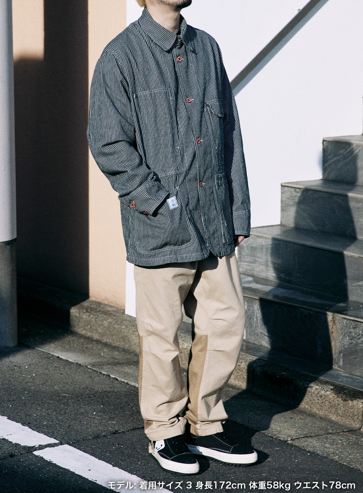 ＜CUNE RELAX WORK WEAR＞ カバーオール ヒッコリー