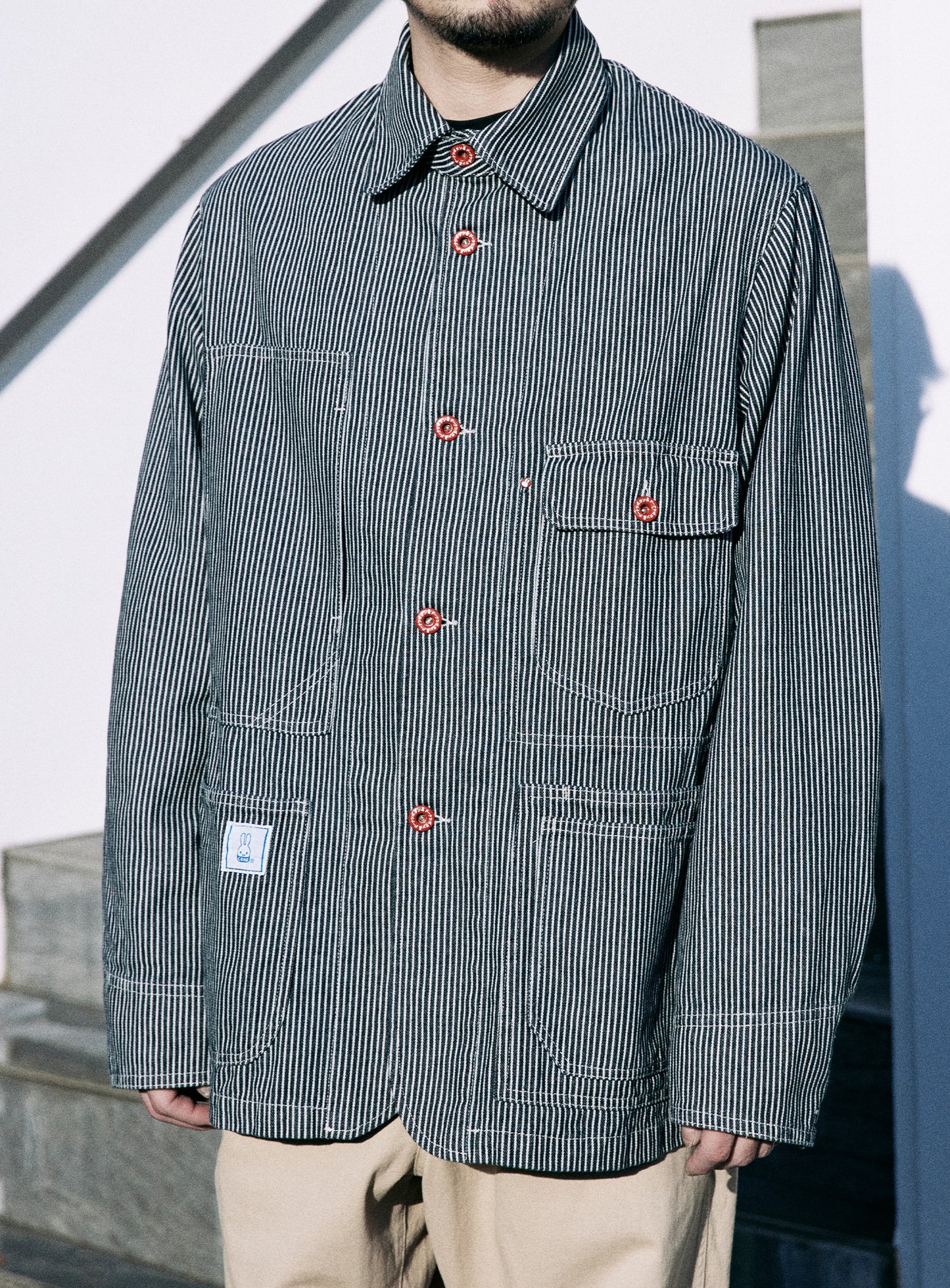 ＜CUNE RELAX WORK WEAR＞ カバーオール ヒッコリー