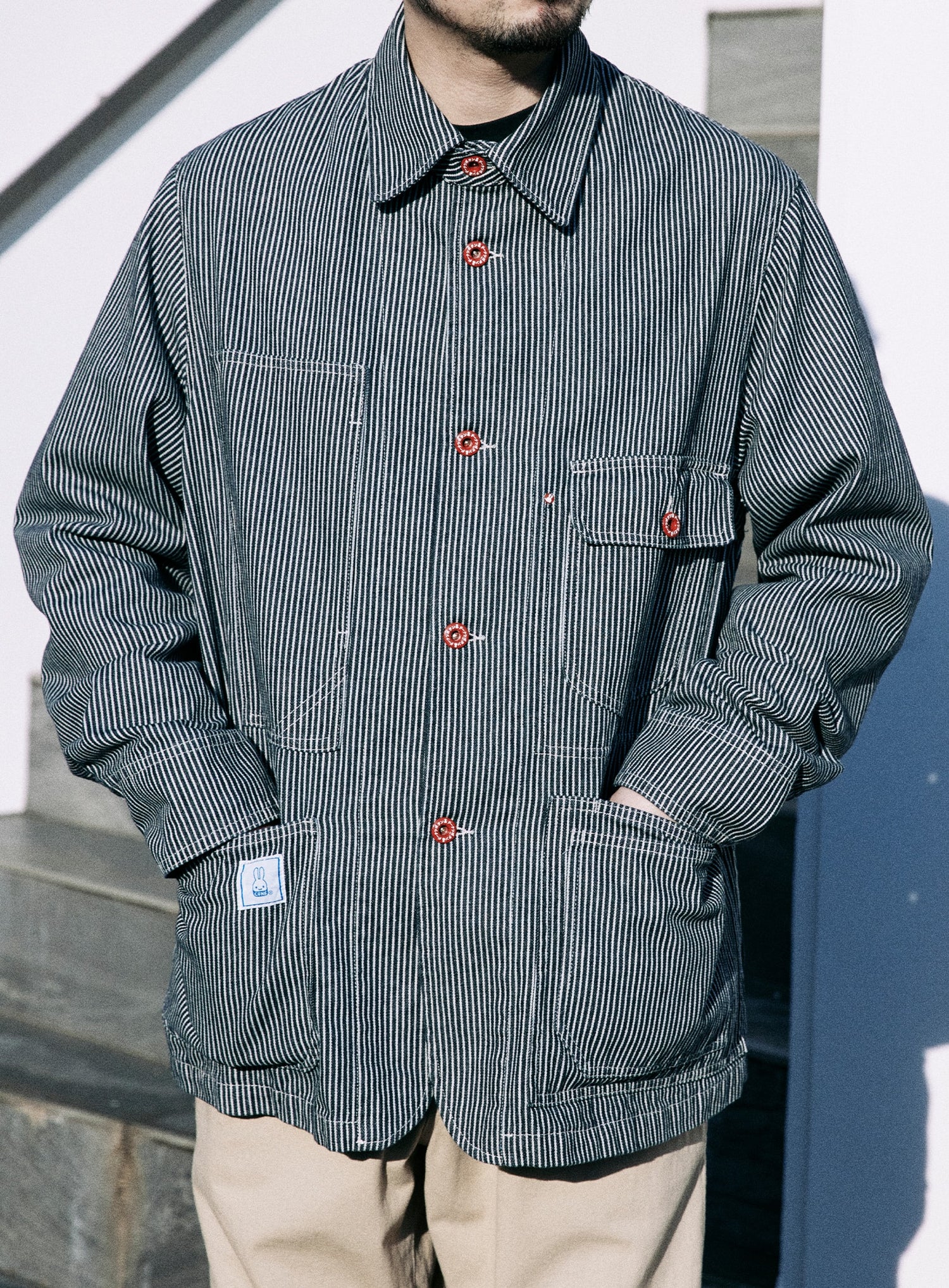 ＜CUNE RELAX WORK WEAR＞ カバーオール ヒッコリー